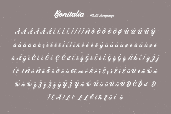 Bonitalia Font Poster 8