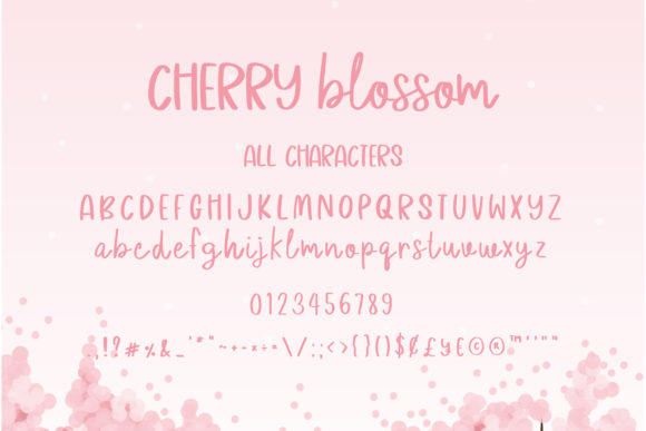 Cherry Blossom Font Poster 3