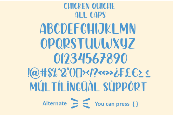 Chicken Quiche Font Poster 8