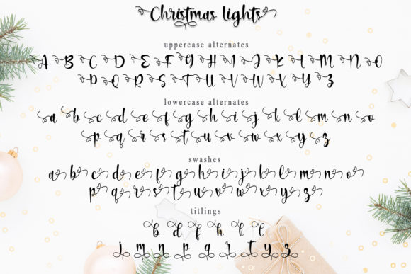 Christmas Lights Font Poster 10