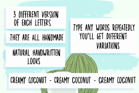 Creamy Coconut Font Poster 2