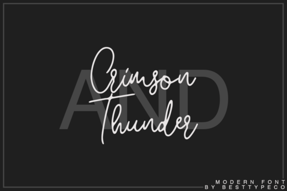 Crimson and Thunder Font Poster 1