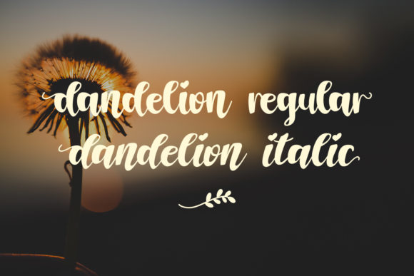 Dandelion Font Poster 2