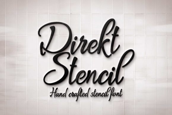 Direkt Stencil Font Poster 1