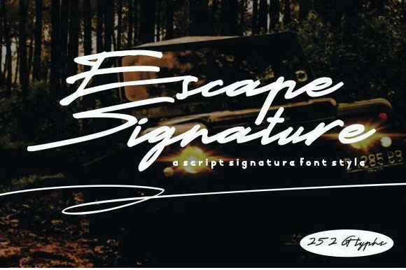 Escape Signature Font Poster 1