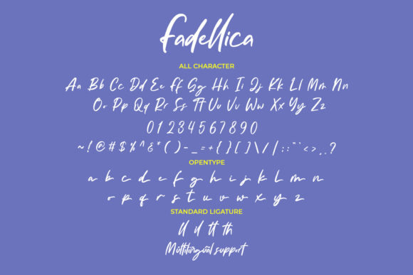 Fadellica Font Poster 2