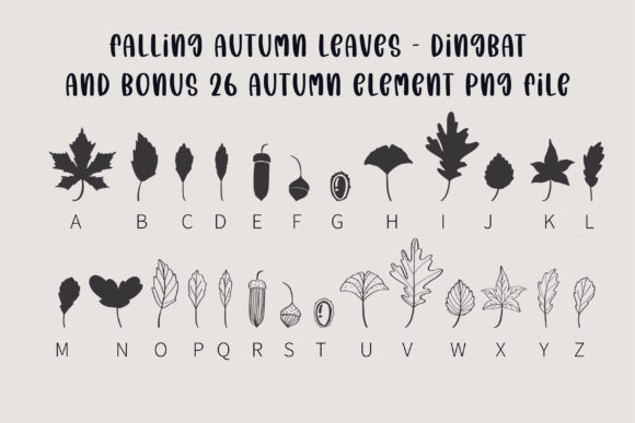 Falling Autumn Leaves Font Poster 2
