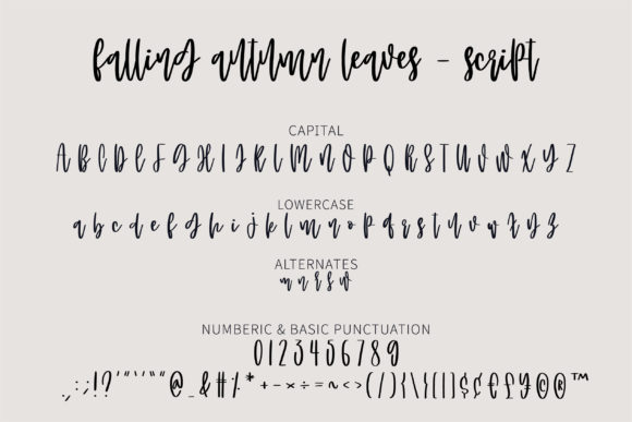 Falling Autumn Leaves Font Poster 3