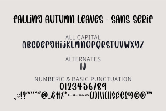 Falling Autumn Leaves Font Poster 4