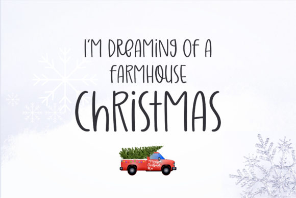 Farmhouse Christmas Font Poster 2