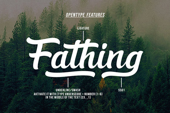Fathing Font Poster 2