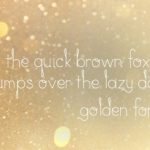 Golden Font Poster 2