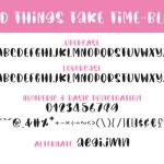 Good Things Take Time Font Poster 10