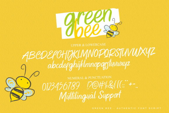 Green Bee Font Poster 5