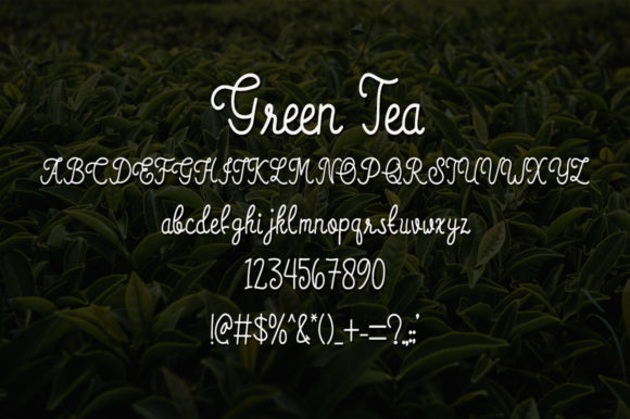 Green Tea Font Poster 4