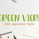 Green Viera Font Poster 5