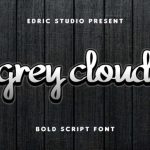 Grey Cloud Font Poster 2