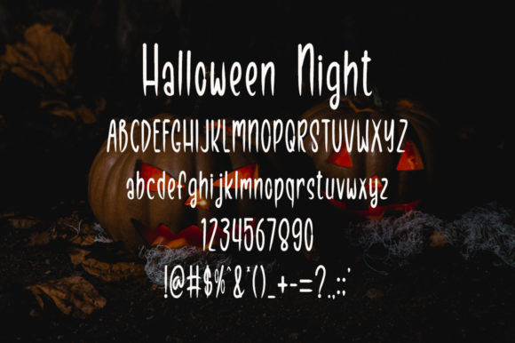 Halloween Night Font Poster 5