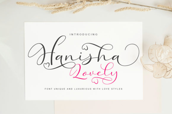 Hanisha Lovely Font Poster 1