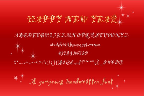 Happy New Year Font Poster 2