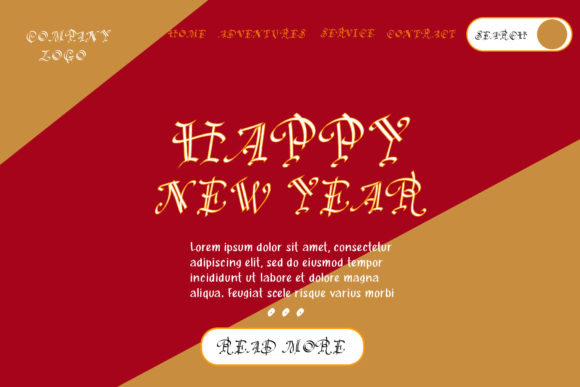 Happy New Year Font Poster 5