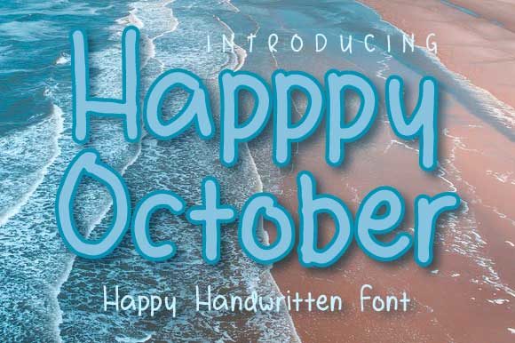 Happy October Font Poster 2