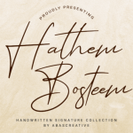 Hathem Bosteem Font Poster 1