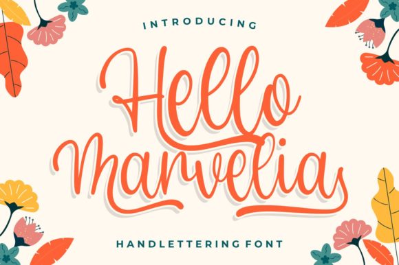 Hello Marvelia Font Poster 1