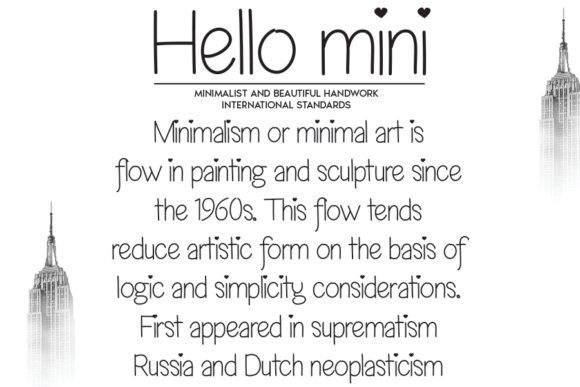 Hello Mini Font Poster 2
