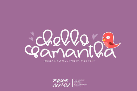 Hello Samantha Font Poster 1