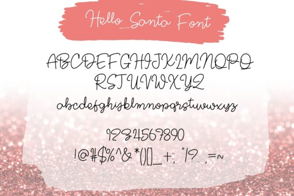 Hello Santa Font Poster 9