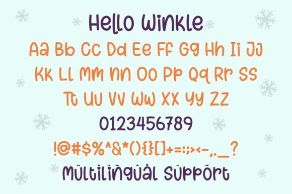 Hello Winter Font Poster 5