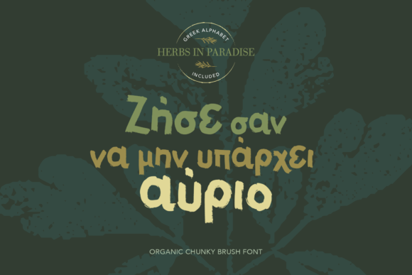 Herbs in Paradise Font Poster 11