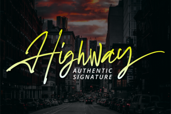 Highway Signature Font Poster 10