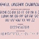 Joyful Unicorn Font Poster 3