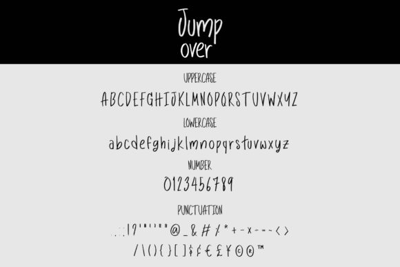 Jump over Font Poster 3