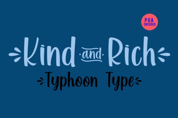 Kind and Rich Font Poster 2