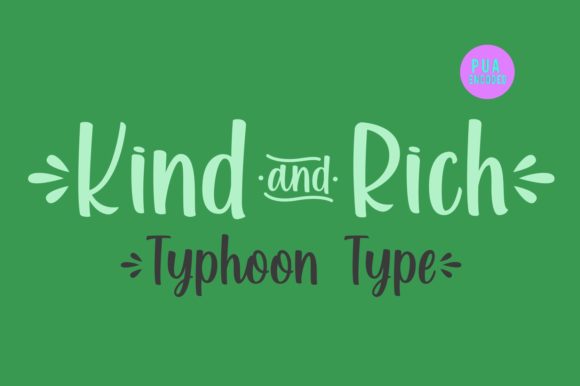 Kind and Rich Font Poster 3