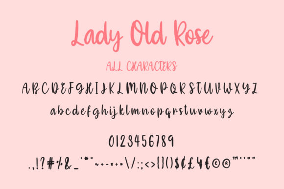 Lady Old Rose Font Poster 3