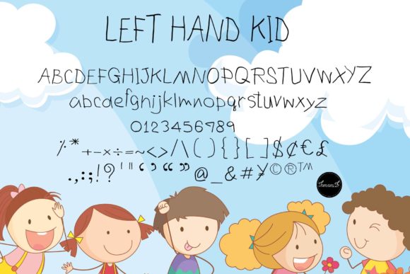 Left Hand Kid Font Poster 5