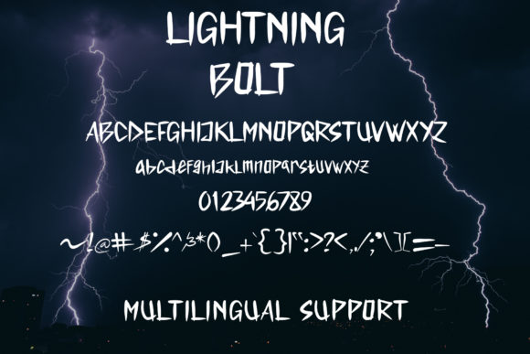 Lightning Bolt Font Poster 7