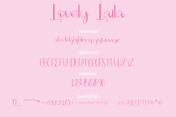 Lovely Lailla Font Poster 8