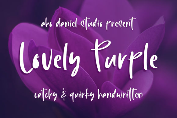 Lovely Purple Font Poster 1