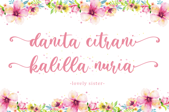 Lovely Sister Font Poster 5