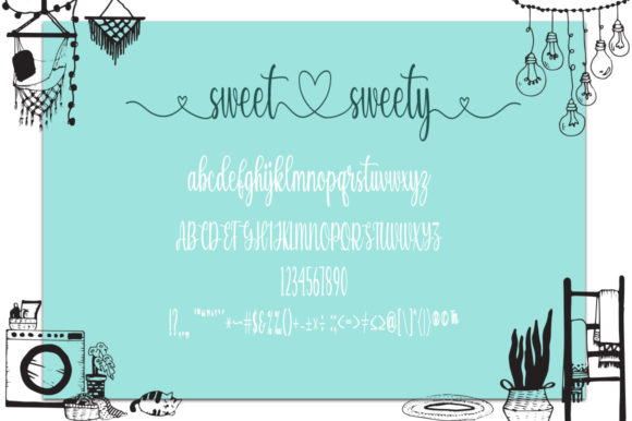 Lovely Sweet Sweety Font Poster 6