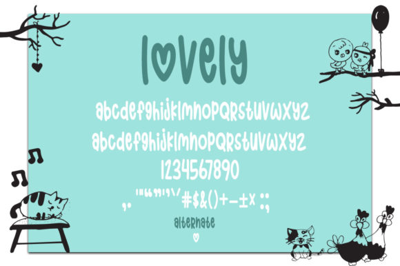 Lovely Sweet Sweety Font Poster 9