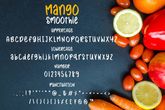 Mango Smoothie Font Poster 3