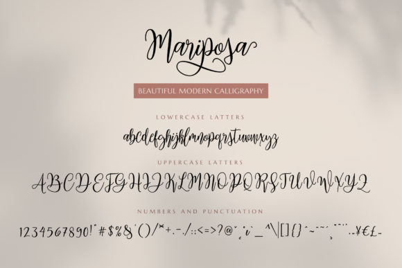 Mariposa Font Poster 12