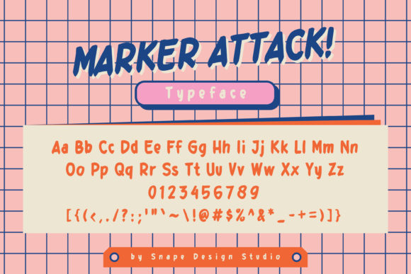 Marker Attack Font Poster 2