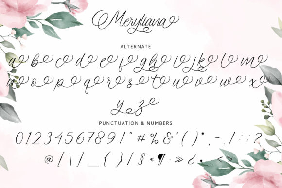 Meryliana Font Poster 9